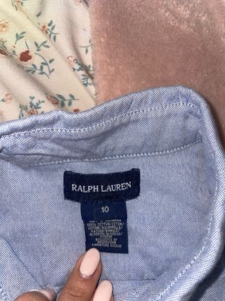 Vestido camisa niña Ralph Lauren azul