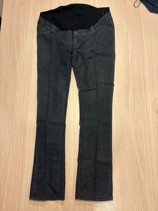 Pantalón premamá elástico gris talla 42