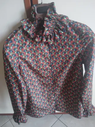 Camicia Zara fantasia marrone XS