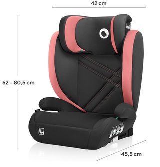Silla Coche Lionelo Hugo I-Size Negra/Rosa