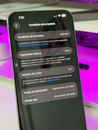 iPhone 15 Pro Max 256GB Titanio Blanco