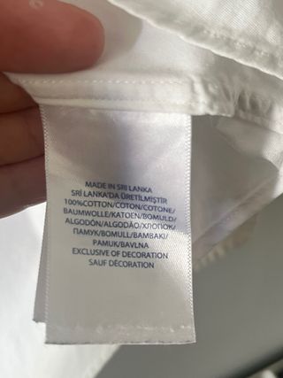 Camisa Polo Ralph Lauren Blanca Talla XS