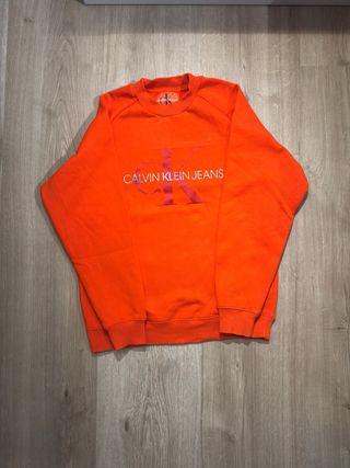 Sudadera Calvin Klein Jeans Naranja Talla S