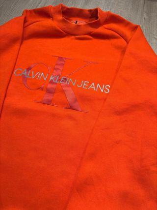 Sudadera Calvin Klein Jeans Naranja Talla S