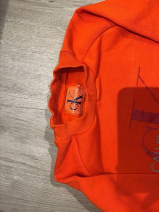 Sudadera Calvin Klein Jeans Naranja Talla S