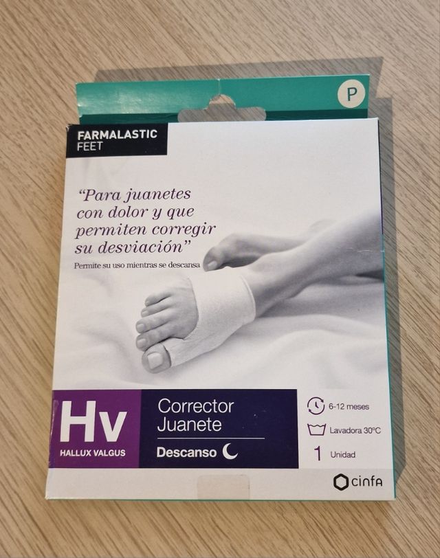 Corrector de juanete Farmalastic Feet TallaP NUEVO