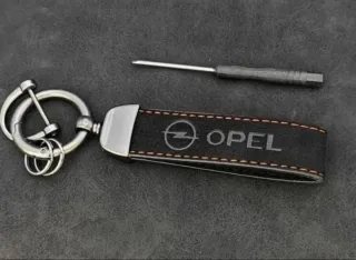 OPEL Llavero de Alcantara Tacto Piel Cuero Regalo 
