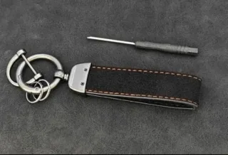 OPEL Llavero de Alcantara Tacto Piel Cuero Regalo 