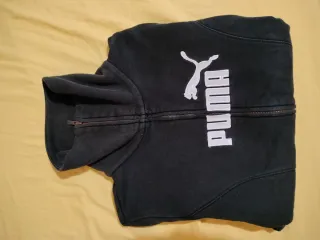Felpa Puma uomo zip collo alto nera