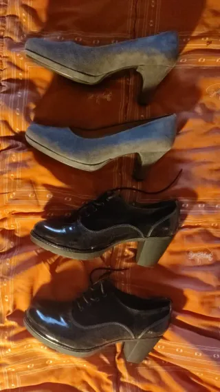 Zapatos planos mujer negros y grises sin estrenar 