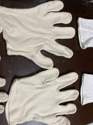 Guantes de tela hechos a mano