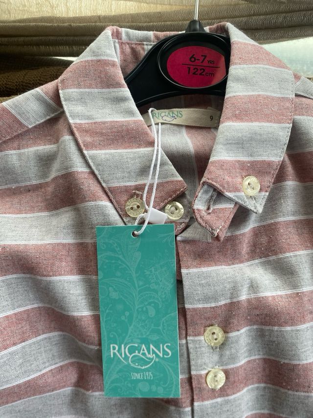 Camisa infantil a rayas regans