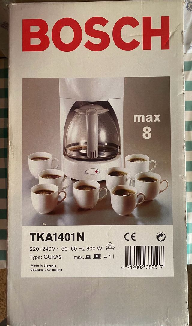 Cafetera Bosch con filtro