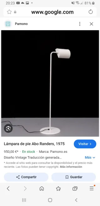 Lámpara de pie Abo Randers 1975