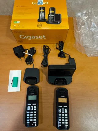 Gigaset AL110 Duo Teléfono Inalámbrico Negro