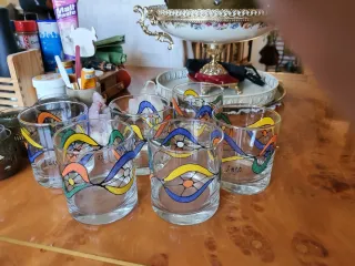 Set 6 Vasos Whisky/Agua Diseño Multicolor