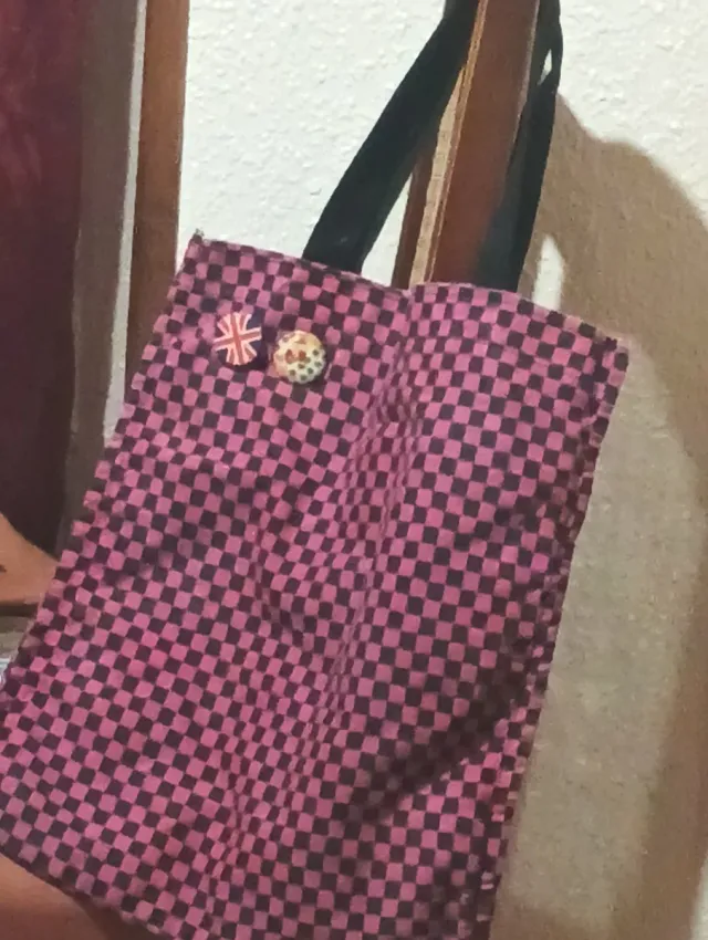 Bolso de chicas con estampado de cuadros