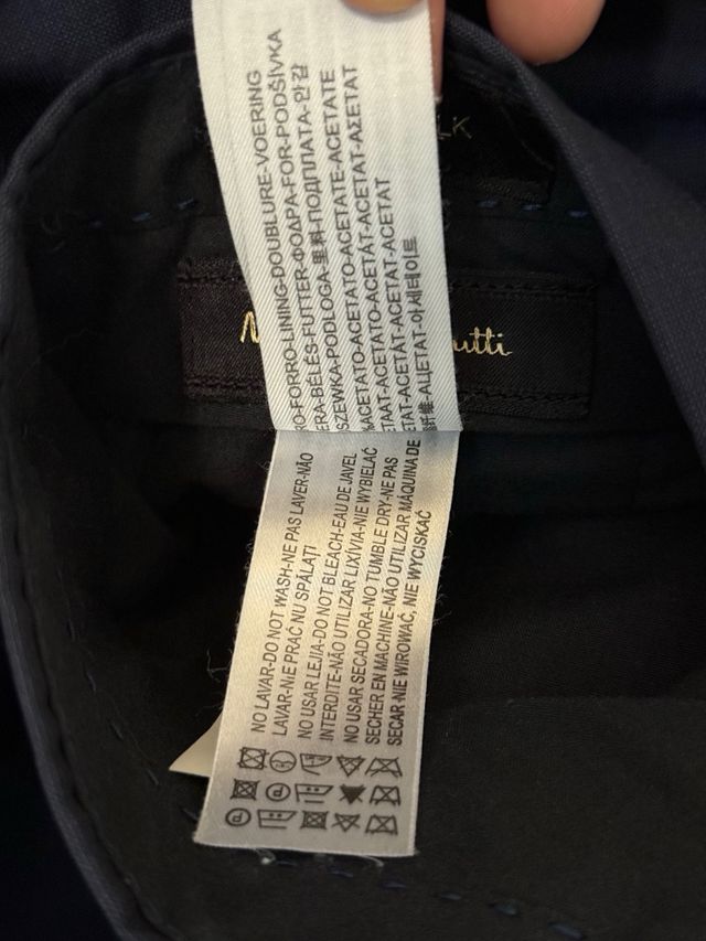 Abito Massimo Dutti, lana e seta, blu marino