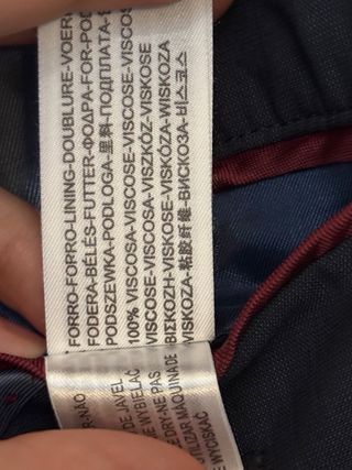 Traje Massimo Dutti, lana seda, azul marino