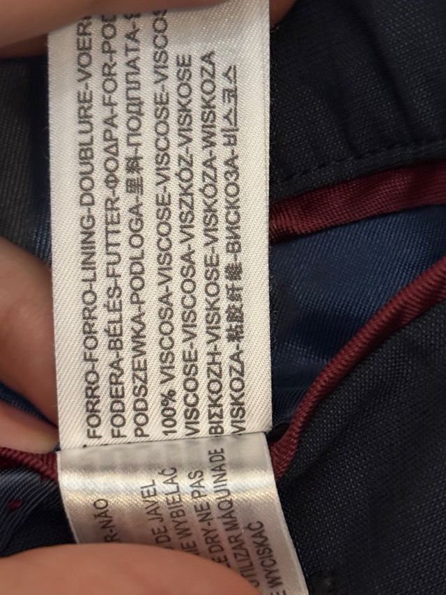 Abito Massimo Dutti, lana e seta, blu marino