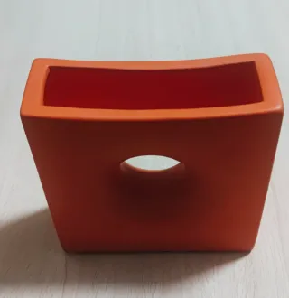 Jarrón naranja diseño 60s cerámica