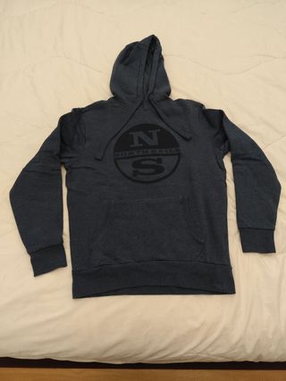 Sudadera North Sails Gris con Capucha. Un solo uso
