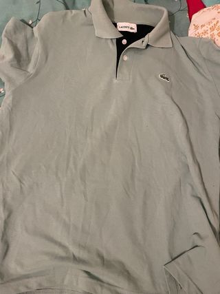 Polo Lacoste Verde y Negro