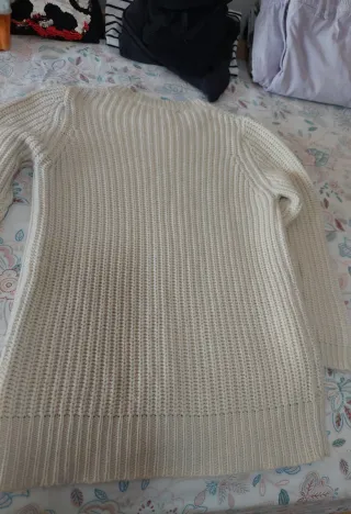 Jersey de lana beige. Talla S