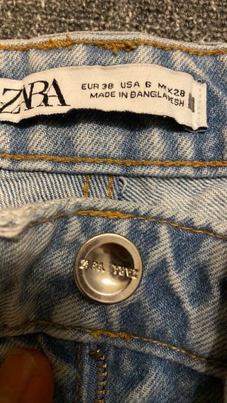 Pantalón vaquero mujer Zara azul