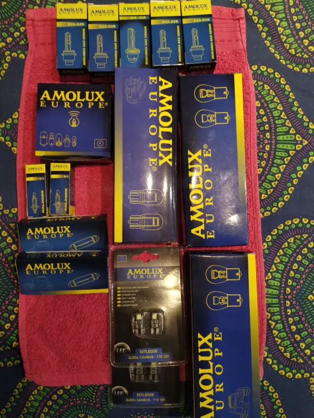 Lote bombillas amolux d2s w5w ambar h1  led w5w