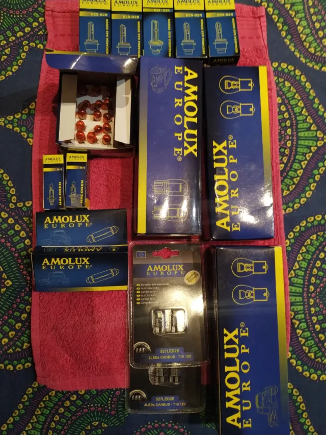 Lote bombillas amolux d2s w5w ambar h1  led w5w