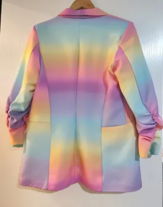 Blazer multicolor manga tres cuartos