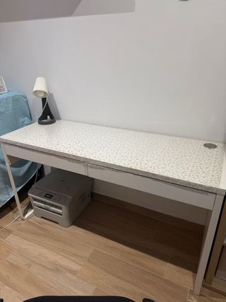 Escritorio Ikea Blanco Doble Cajón