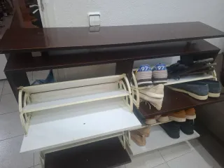 Scarpiera Ikea 120/91/25 bianca e marrone





