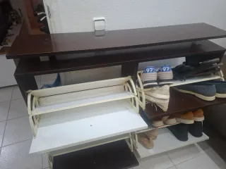 Scarpiera Ikea 120/91/25 bianca e marrone





