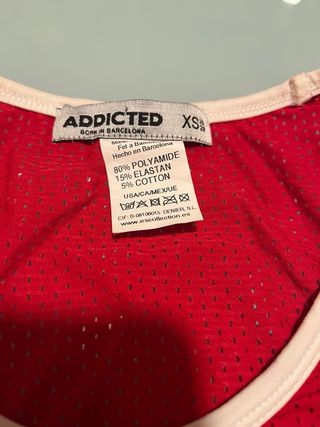 Camiseta tirantes Addicted Roja y Blanca
