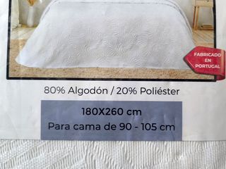 Colcha blanca cama 90-105 (A ESTRENAR) 