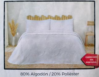 Colcha blanca cama 90-105 (A ESTRENAR) 