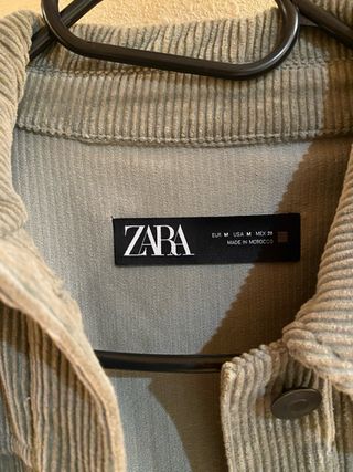 Chaqueta Zara Pana Caqui Talla M