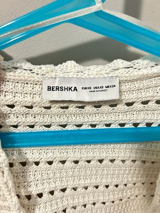 Chaqueta Bershka Crochet Blanca Talla XS