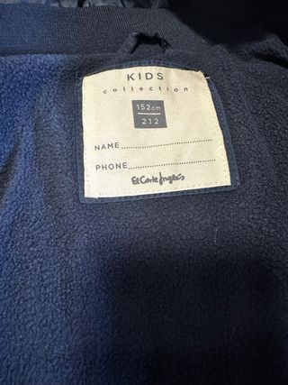 Abrigo plumífero niño azul talla S
el corte ininin