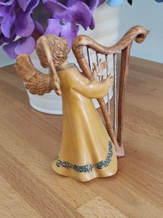 Angioletto con arpa vintage 11 cm