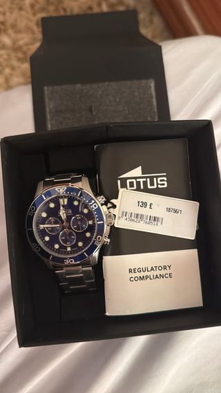 Reloj Lotus Hombre 18756/1 Azul y Plateado