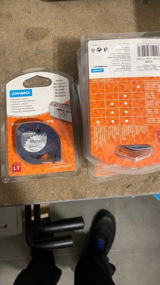 Cintas DYMO LetraTag 12mm Plástico varios colores.