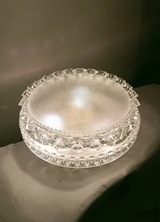 Lampada da parete in vetro anni '50