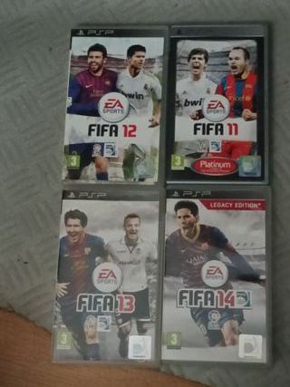Lote 4 Juegos FIFA PSP: 11, 12, 13, 14