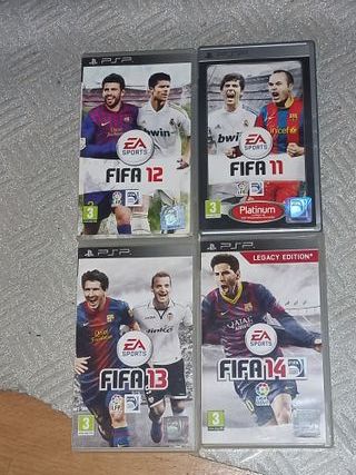 Lote 4 Juegos FIFA PSP: 11, 12, 13, 14