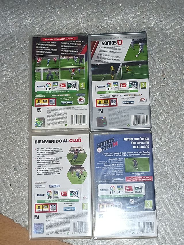 Lote 4 Juegos FIFA PSP: 11, 12, 13, 14