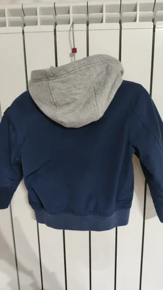 Giubbotto Benetton blu con cappuccio