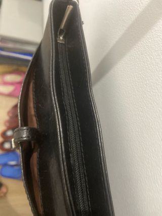 Bolso Cuero Italiano Negro